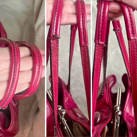 Coach kiss lock #E1093-F15658 signature hot pink patent leather purse - Picture 15 of 17